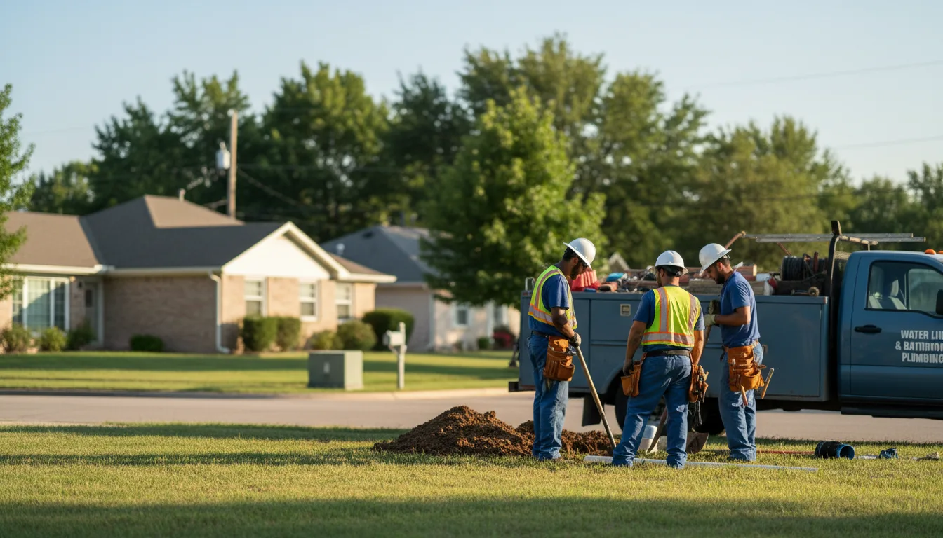 Residential water line and bathroom plumbing service in Summit, AR